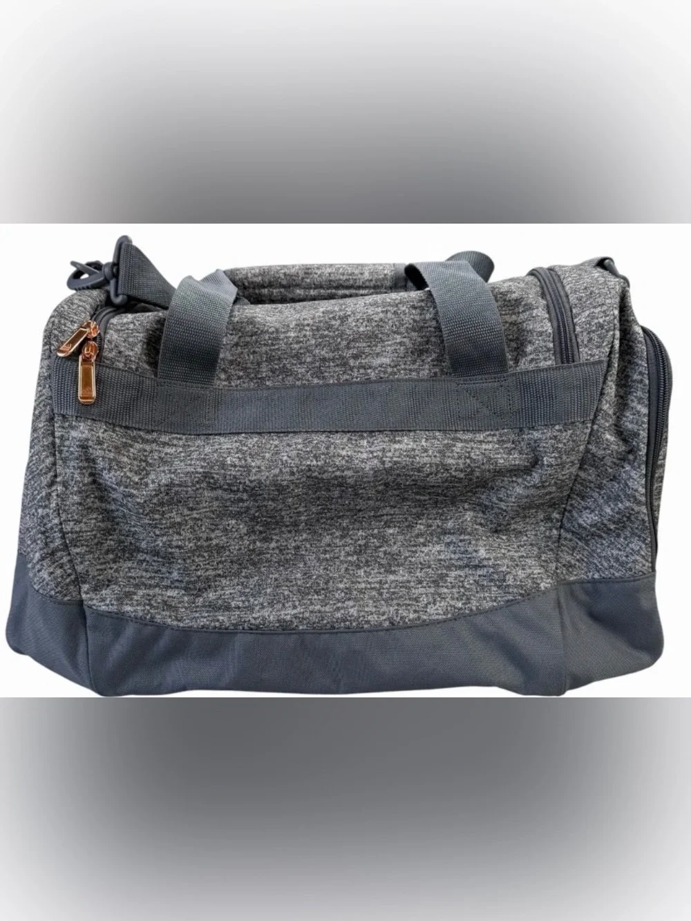 Adidas Defender IV Small Duffel Bag (Jersey Onix Grey/Rose Gold/Onix Grey)